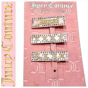 Juicy Couture 3-PC Logo Rhinestone Clip Barrett Set